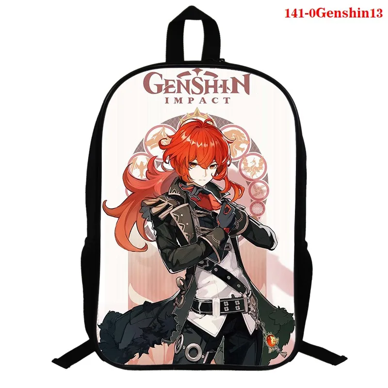 

14.5 Inch Genshin Impact Backpack Cosplay Schoolbag 3D Printing Student Anime Backpack for Teenager Genshin Impact Shoulder Bags