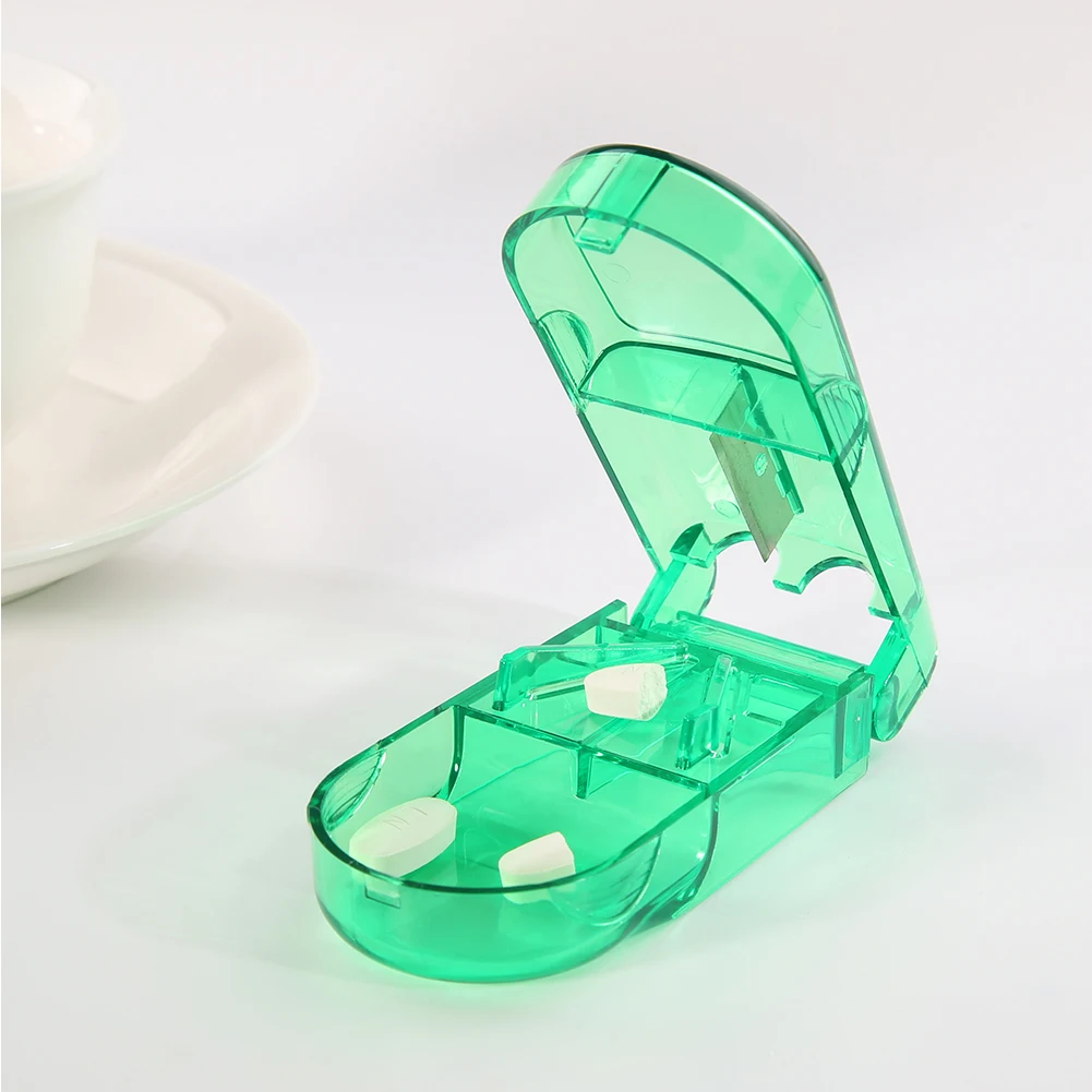 Portable Pill Cutter Splitter Divider Storage Box Medicine Tablets Holder Case | Красота и здоровье