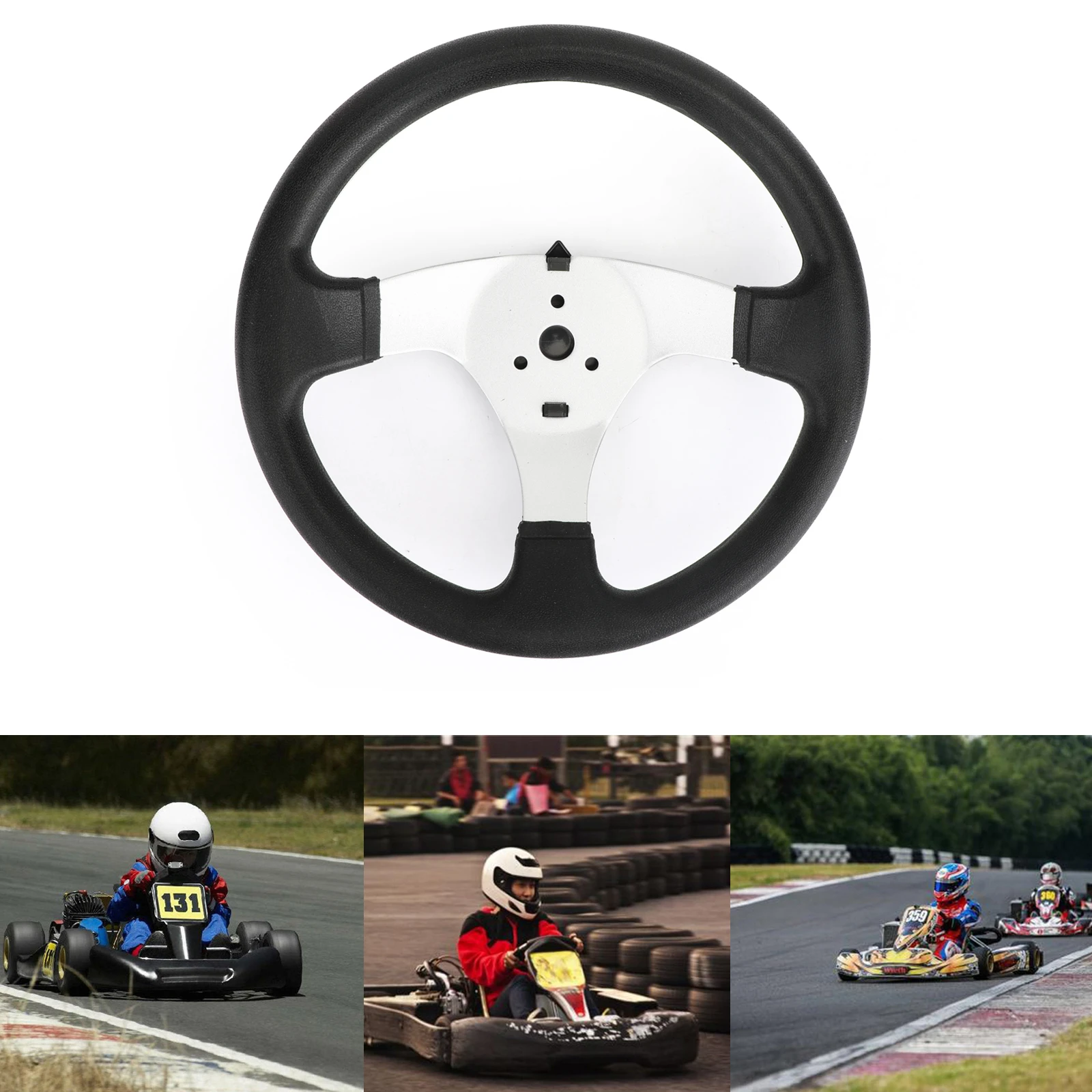 

300MM Classic Steering Wheel for 150-250Cc Beach Kart Go Kart Buggy Quad Accessories
