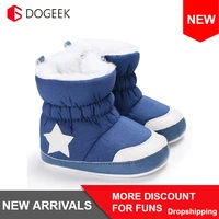 dogeek winter warm newborn baby shoes girls boys infant toddler snow boots warm anti slip soft sole shoes anti dirty 0 18m