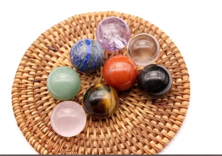 8 шт. шар из натурального хрусталя Настольная обработка украшение натуральных