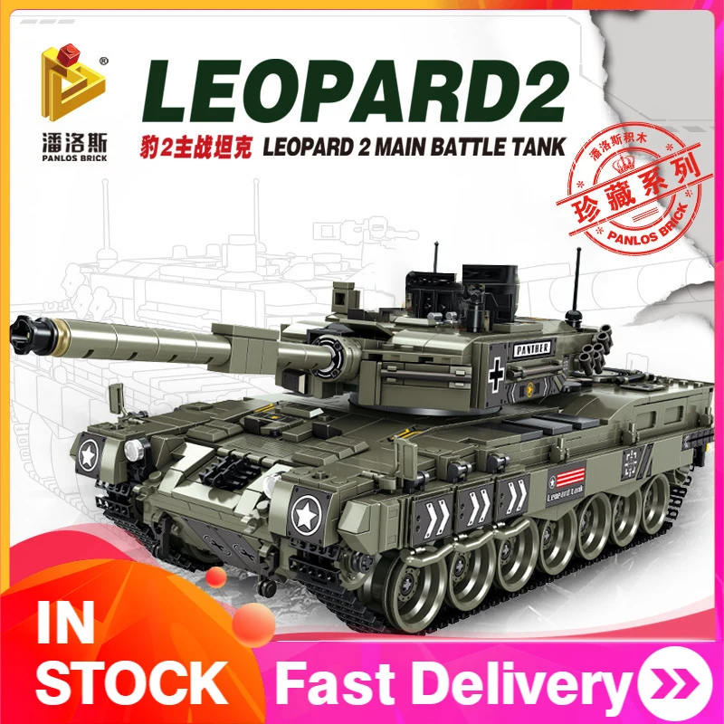 PANLOS BRICK 632003 Technic серия MOC Leopard 2 Основной боевой танк модель наборы строительные