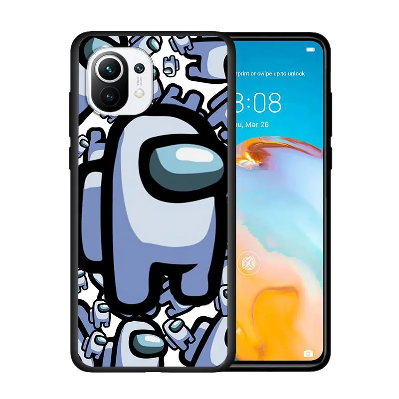 

Game amonges us for Xiaomi Mi 11 10T Note 10 Ultra 5G 9 9T SE 8 A3 A2 A1 6X Pro Play F1 Lite 5G Black Phone Case