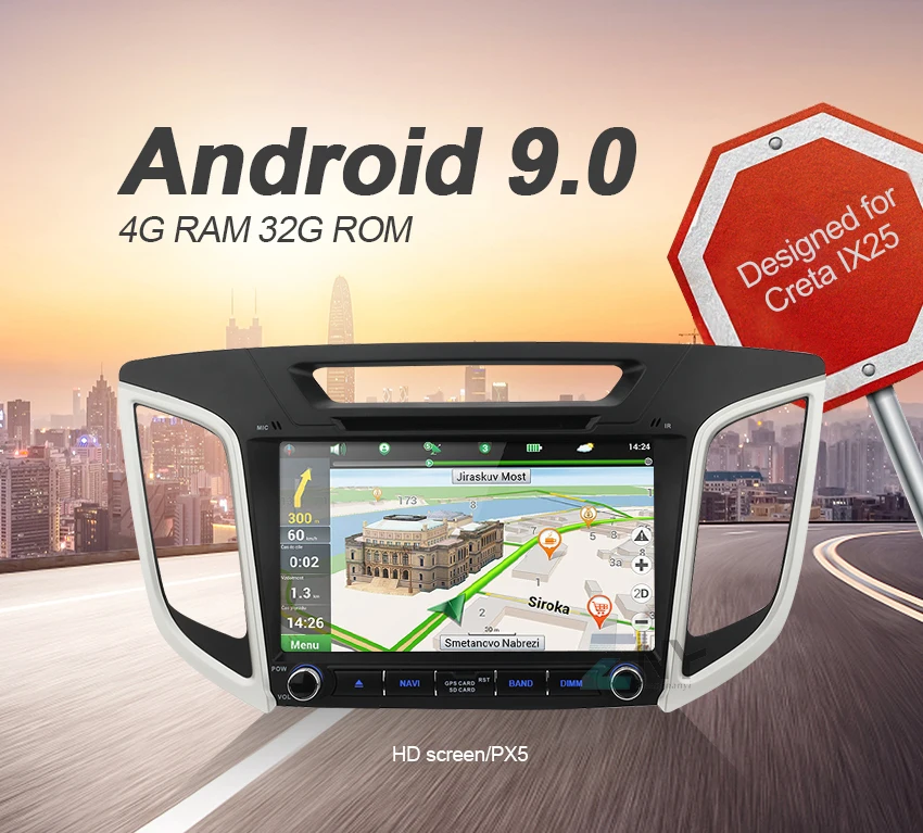 " Android 9,0 автомобильный DVD для hyundai Creta IX25 Авто Радио FM RDS стерео WiFi gps Навигация резервная камера
