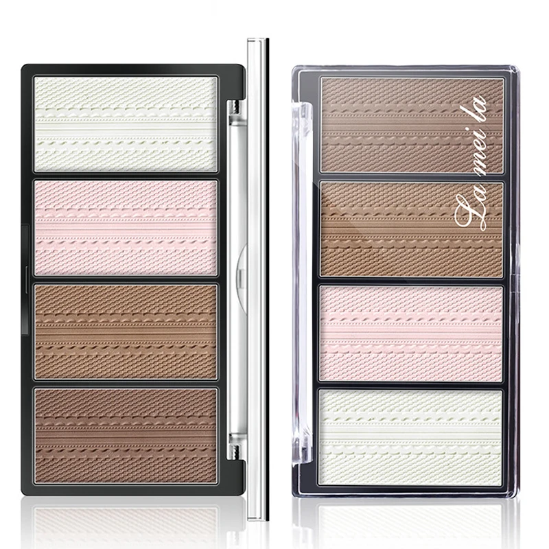 4 цвета Пудра для макияжа лица прессованная пудра контурирования бронзер