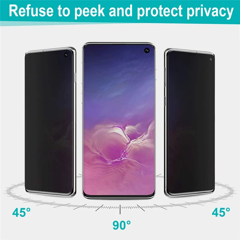 Конфиденциальность закаленное стекло для Samsung S10e M10 анти шпионская защита экрана