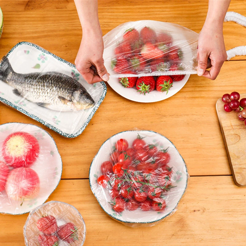 Одноразовая пищевая крышка эластичная пластиковая пленка для хранения фруктов