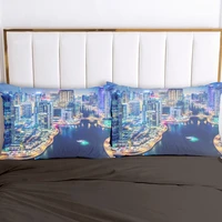2pc pillow case pillowcase 50x70 50x75 50x80 50x90 80x80 70x70 decorative pillow cover city bedding pillowslip