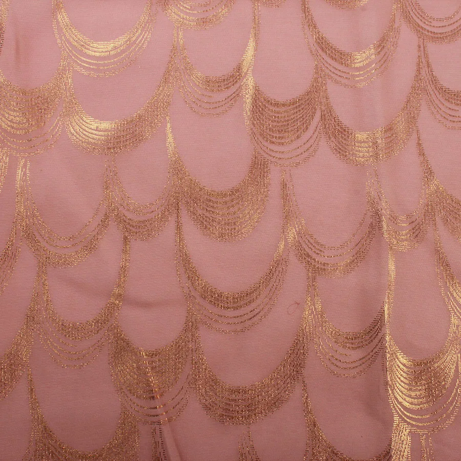 Легкая Золотая бронзовая шкала Перо хвоста шифоновая ткань sheer hanfu материал