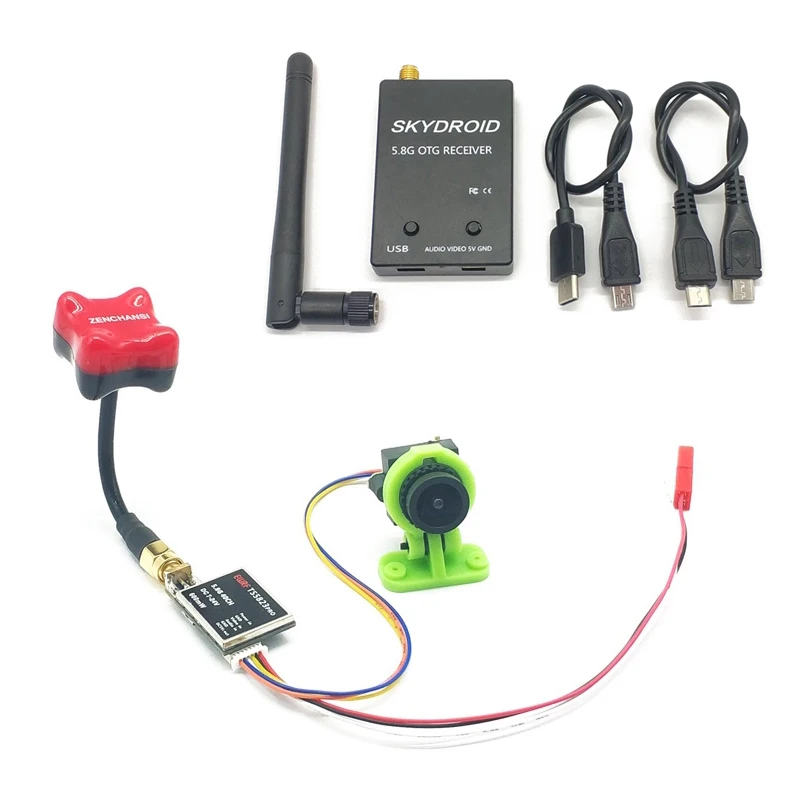 Простой в использовании 5 8G FPV приемник UVC видео Downlink OTG VR Android телефон + 200/600 | Отзывы и видеообзор