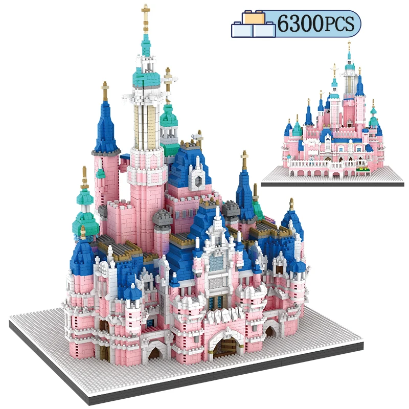 

6300pcs City Mini 3D Castle House Building Blocks DIY Diamond Amusement Park Architecture Bricks Education Toy for Children Gift