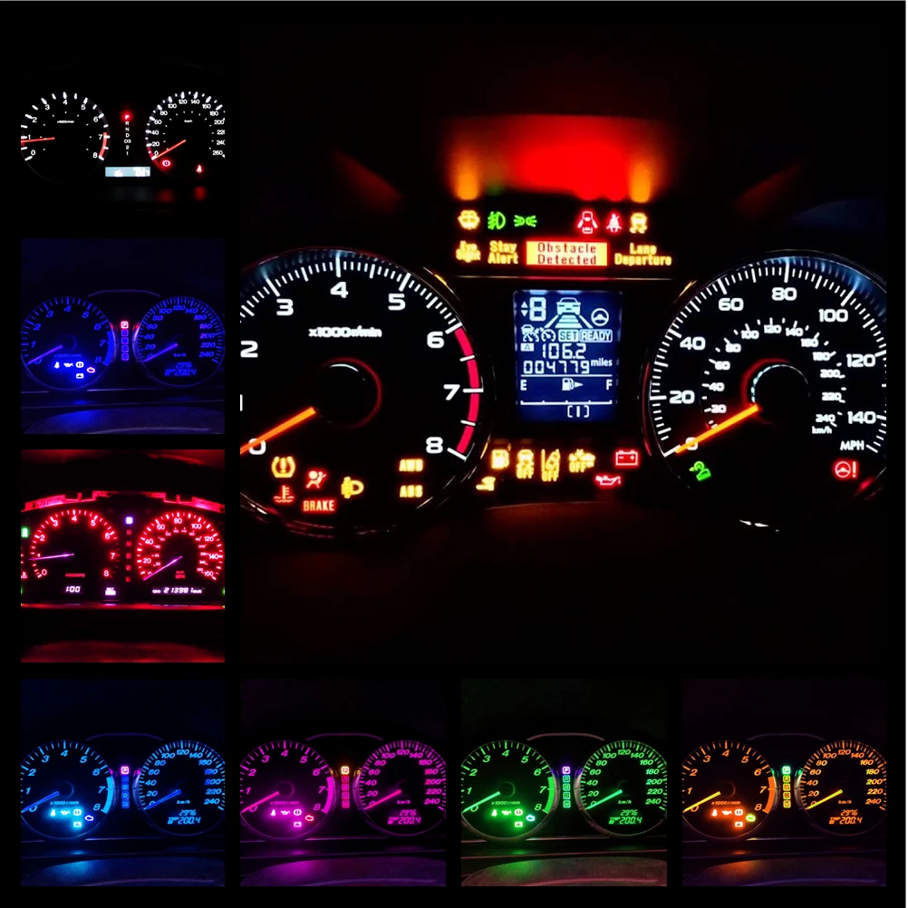 WLJH 6x яркая светодиодная лампа T10 W5W 158 194, автомобильная интерьерная купольная карта, грузовой номерной знак, приборная панель, панель приборной панели, светильник