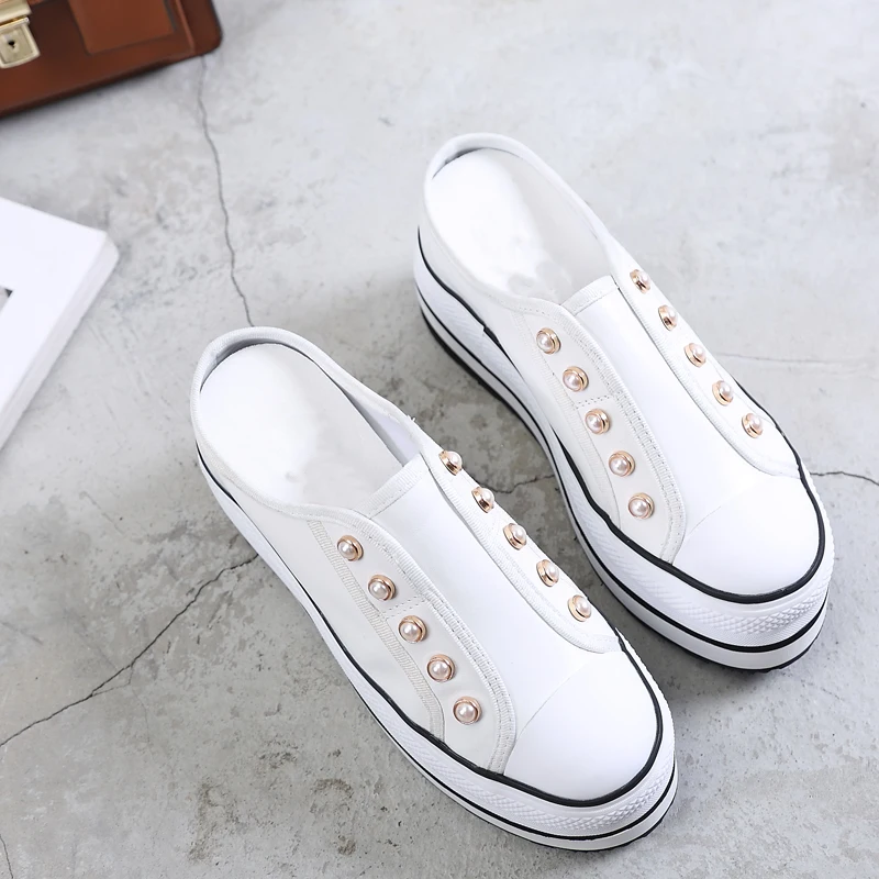 Женские туфли из натуральной кожи на платформе и толстой подошве летние танкетки