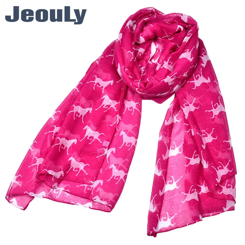 

10 Ms Color Printing New Voile Scarf Horse Animal Scarf Wholesale Cross-border One Undertakes To Collar