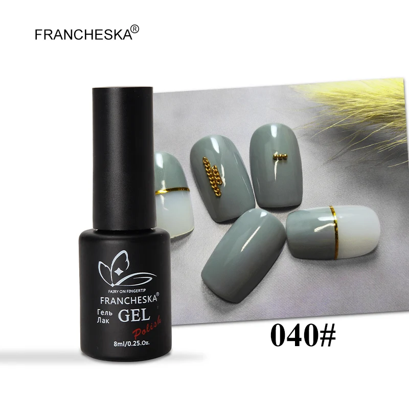Francheska 040 Francheska Гель-лак горячая распродажа серый розовый серия Гель-лак для ногтей Гибридный гвоздь unha lakier hybrydowy долговечный замачиваемый гель - Цвет: Francheska 040