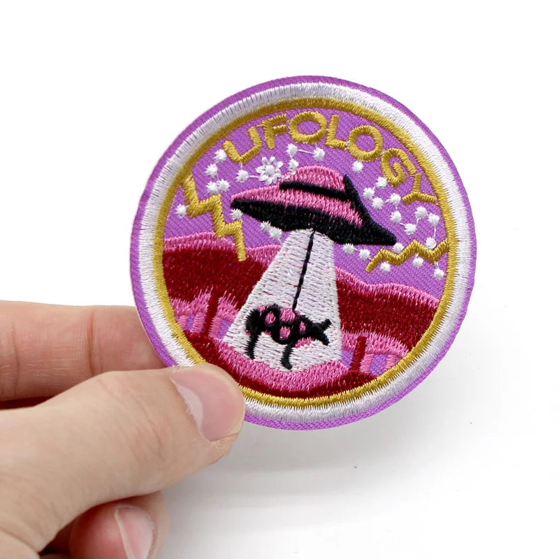 Нашивки в виде свиньи НЛО с утюгом нашивки вышивкой из ткани аппликация для