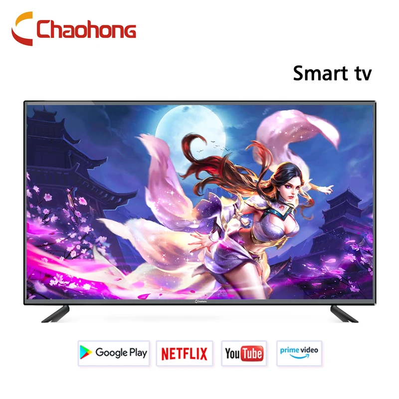Chaohong 4k tv inteligente 50 polegadas, netflix 60hz resolução fhd atv com convés/s2 50chd9s dled tv
