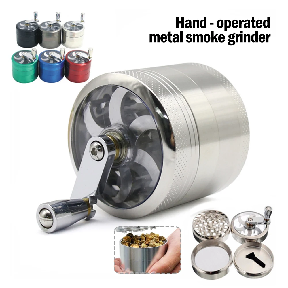 

4-layer 55mm Metal Aluminum Tobacco Grinder Herb Tobacco Smoke Grinders Tobacco Leaf Crusher Smoking Accessories Tool