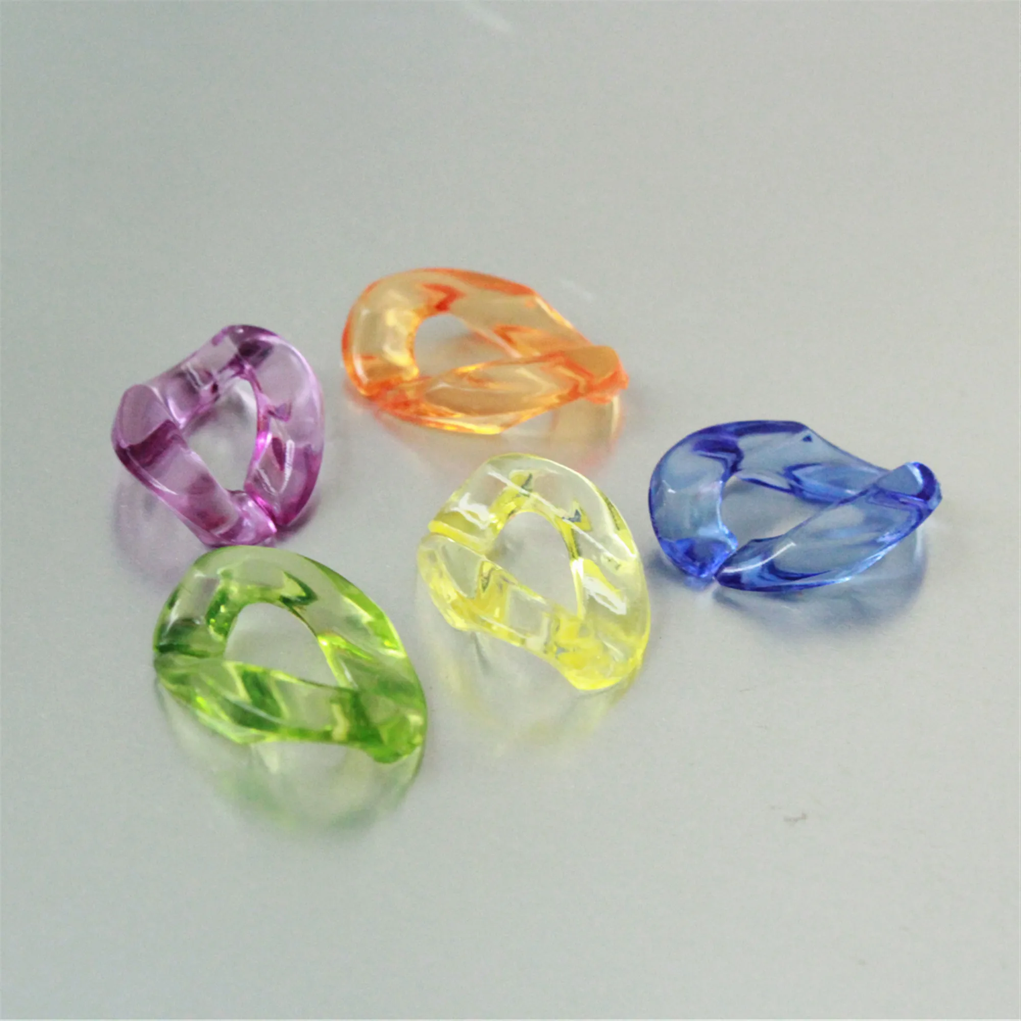 80 шт разные прозрачные Цвет Акриловые Снаряженная звеньев цепи прозрачный