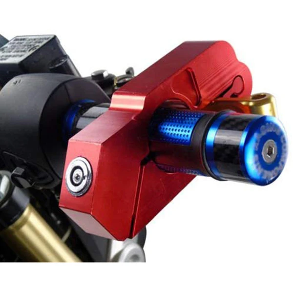 

Universal Motorcycle Handle Throttle Grip Security Lock with 2 Keys to Secure a Bike, Scooter, Moped or ATV(Red)