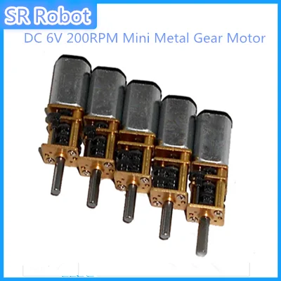 4 шт. DC 6V 200RPM Мини металлический мотор редуктор с зубчатым колесом Модель: N20 3 мм