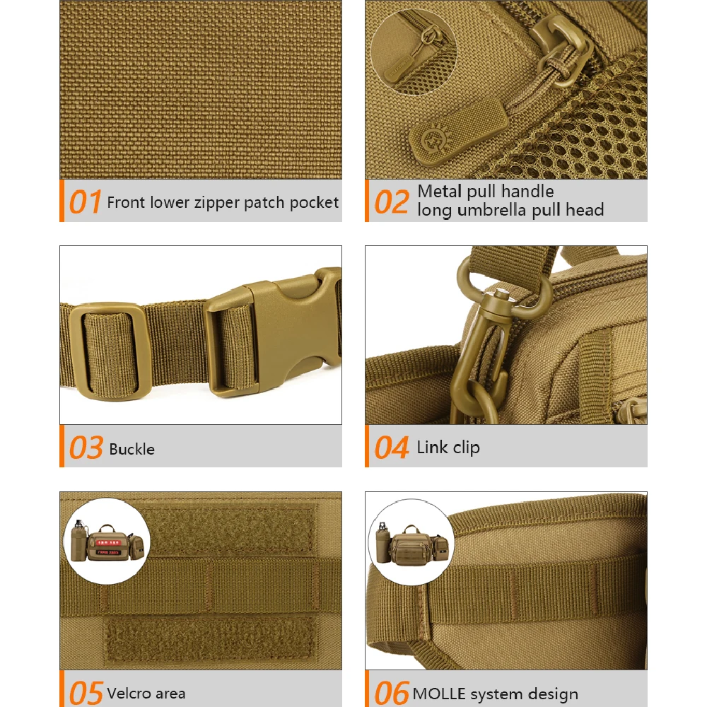 

Multi-purpose Pockets Camouflage Messenger Bag Outdoor Sports Bag Tactical Military Backpack Running Hiking Travel Hunting Bags