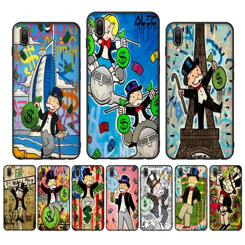 

Dollar Alec Monopoly Phone Case For Oppo Reno Realme C3 6Pro Cover For vivo Y91C Y17 Y19 Funda Capa