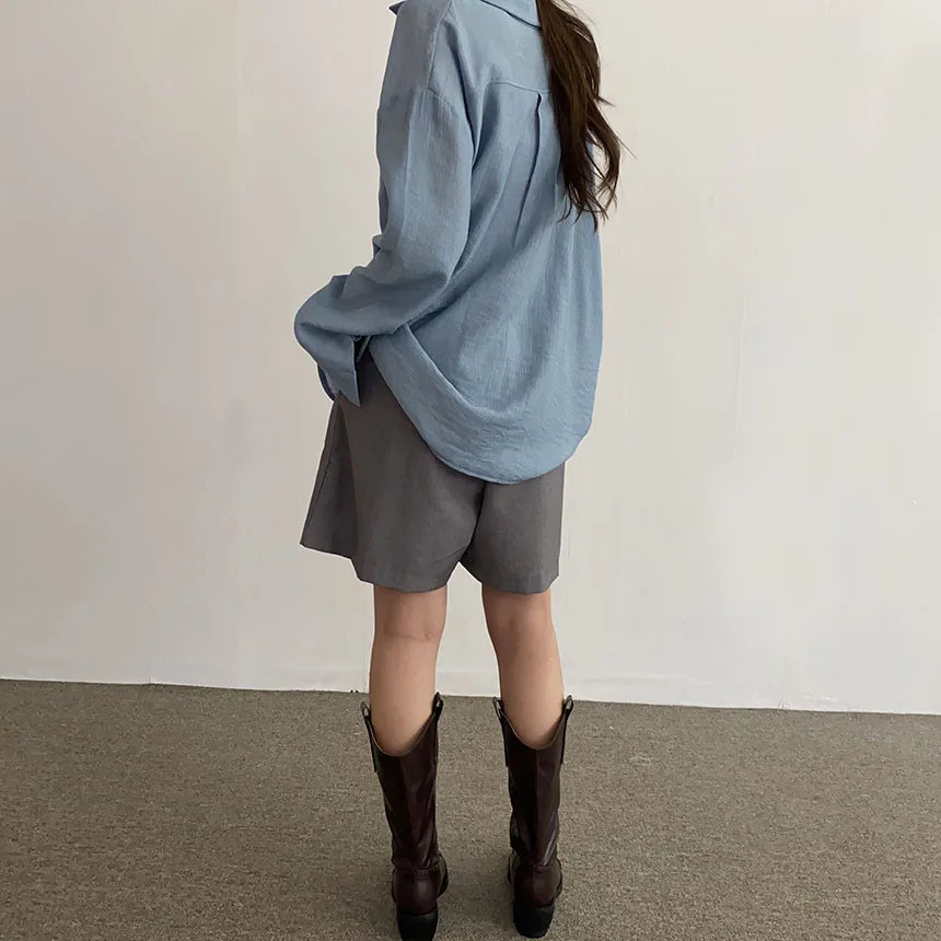 

White Blouse Women Transparent Turn-Down Collar Long Sleeve Single-Breasted Shirts Female Korean Design Tops Loose Casual Blusas