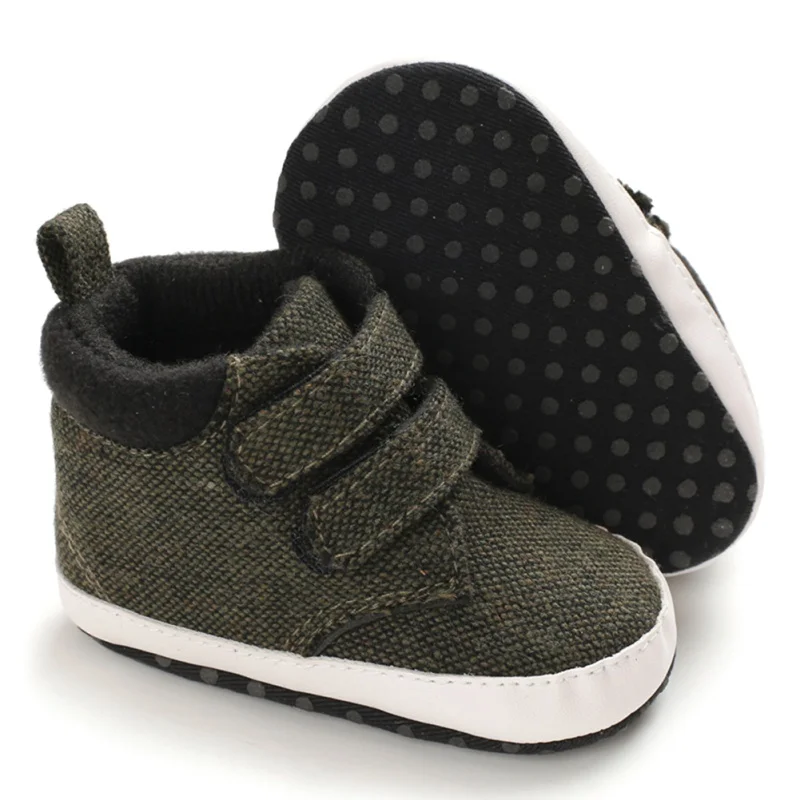 

Spring Autumn Newborn Baby Boy Girl Soft Sole Canvas Shoes Warm Boots Anti-slip Sneaker Breathable Solid First Walkers 0-18M