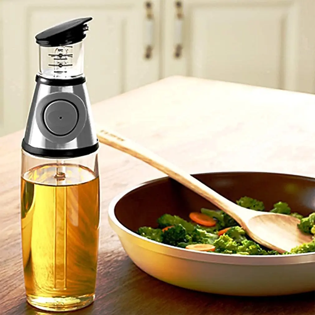 

Kitchen Scale Controllable Metering Push Type Healthy Oil Bottle Push-type Oil Can Kitchen Supplies Bottle