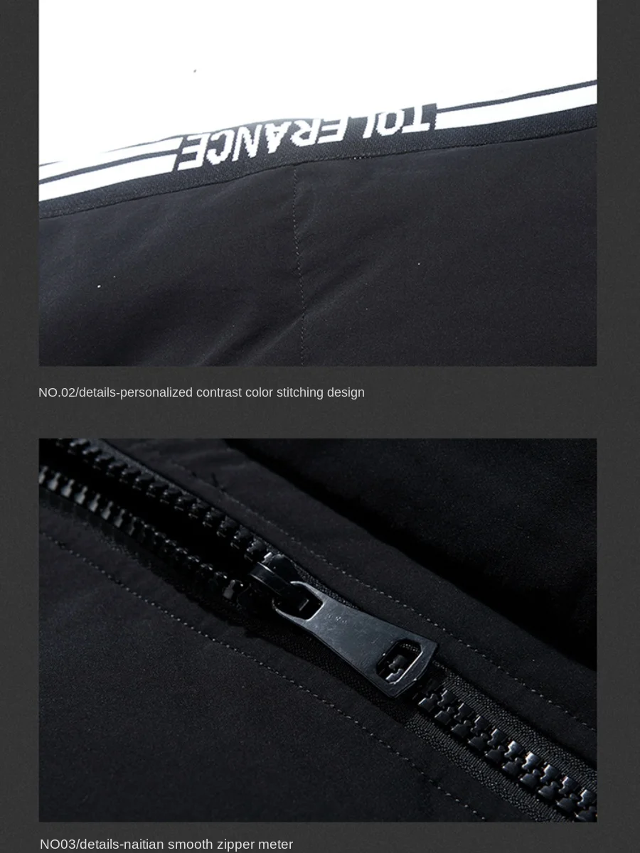 Зимняя утепленная куртка на белом утином пуху Мужская зимняя парка средней длины