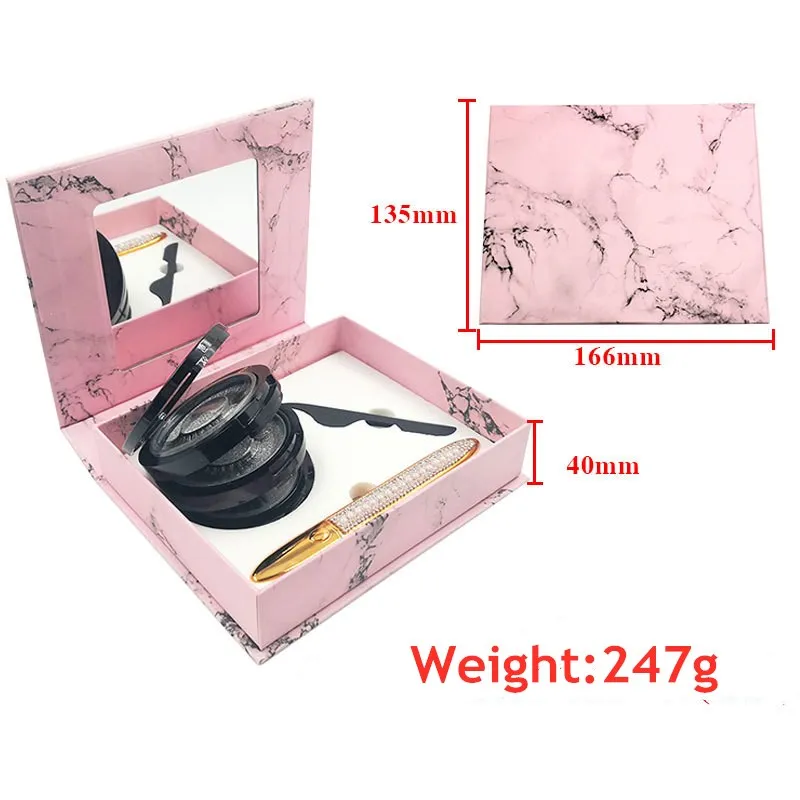 Волшебная подводка для глаз норковые ресницы 3 пары набор из ручка-пинцет