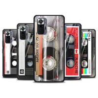 classical old cassette for xiaomi redmi note 10 pro max 10s 9t 9s 9 8t 8 7 pro 5g luxury tempered glass phone case cover