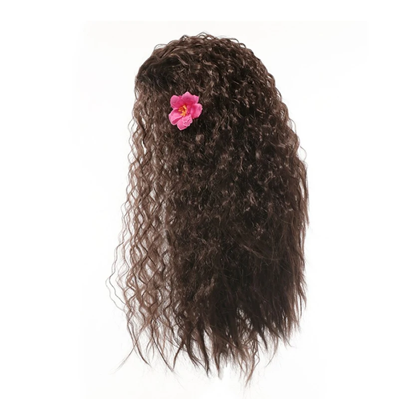 Красный парик для девочек с маленькой русалочкой косплея Эльзы и Анны длинные