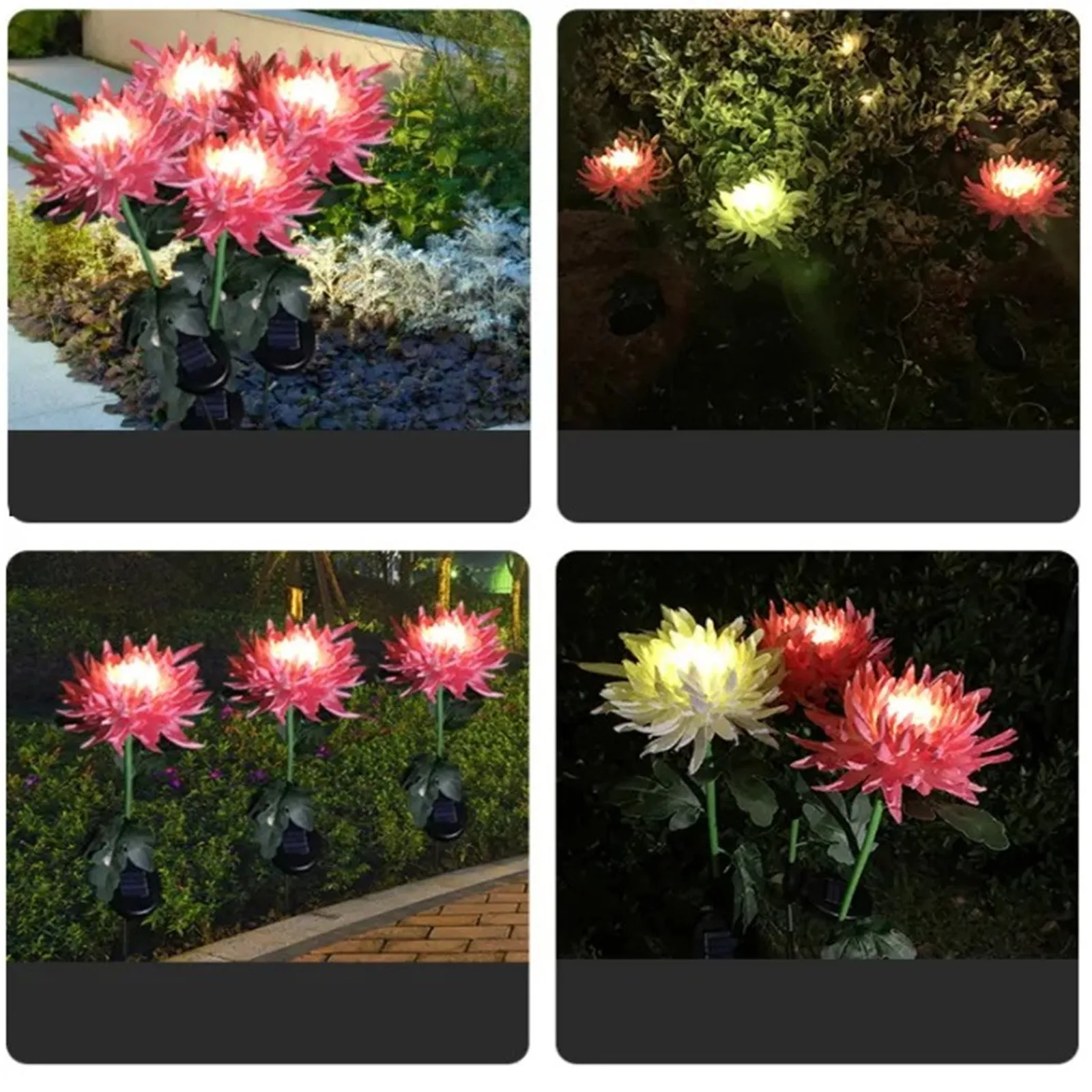 

Decorate your garden with these multicolor Solar Powered Artificial Chrysanthemum Lights Wedding Decoration