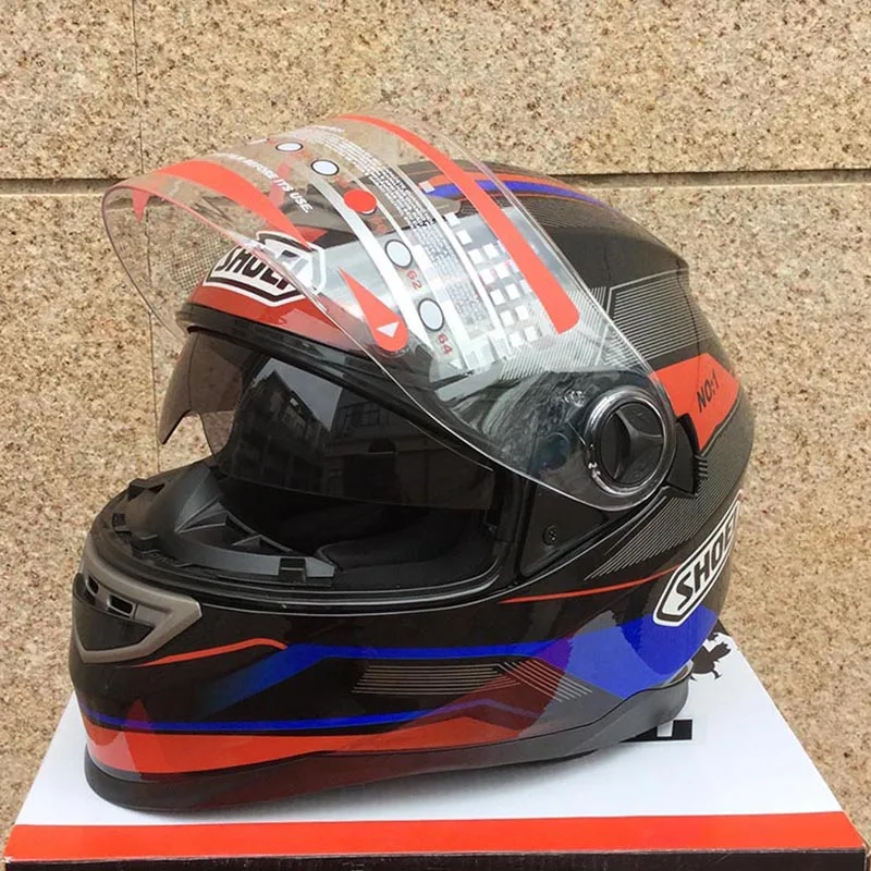 

Washable Lining with Dual Lens Full Face Motorcycle Helmet Stylish Fast Release Racing Helmet Casco Casque ECE Approved