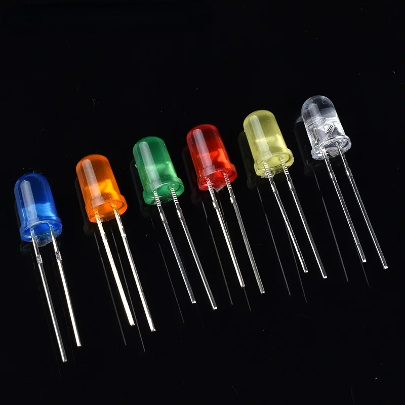 100pcs/200pcs 3mm 5mm LED Diode Assorted Kit White Green Red Blue Yellow Orange F3 F5 Leds Light Emitting Diodes DIY electronic