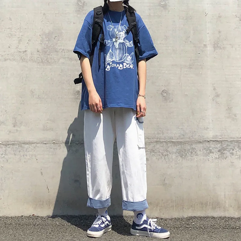 

Japan print White t shirt women harajuku Summer tshirt streetwear Cute tshirts female fashion high street Girls New tops tee