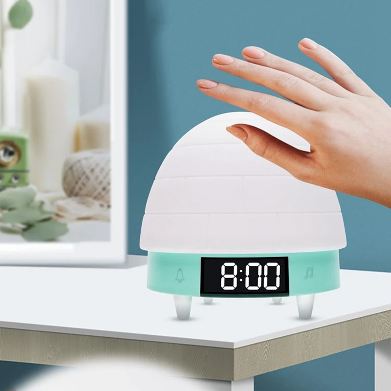 Творческий будильник Igloo силиконовый Pat ночник прикроватные часы для спальни