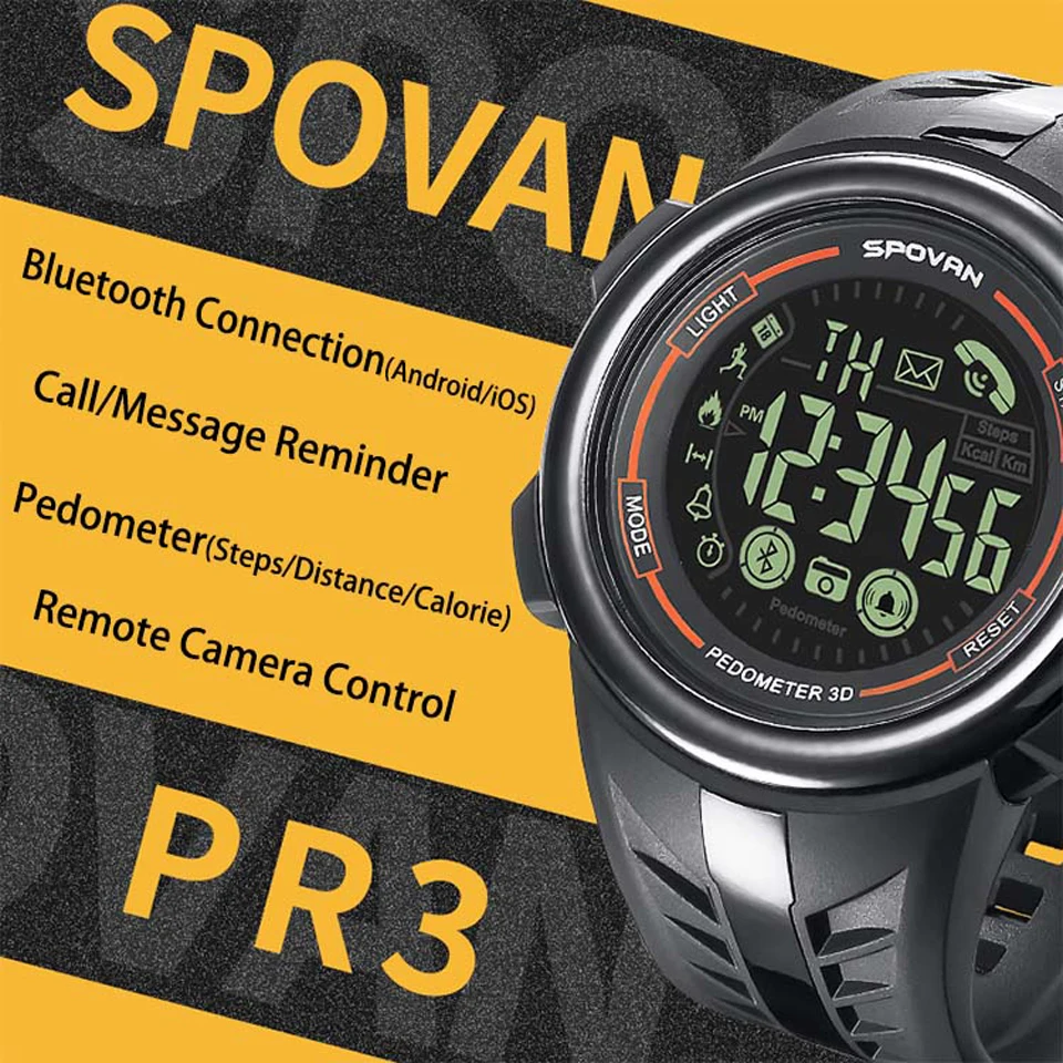 Смарт часы Ip68 для мужчин Reloj фитнес Браслет трекер на открытом воздухе Секундомер