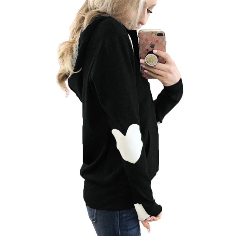 Женская Повседневная Толстовка с капюшоном на молнии длинным рукавом модель SJ4089R