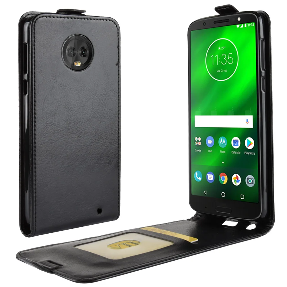Кожаный чехол для телефона Motorola G6/G6 Plus/E6 Вертикальный кожаный