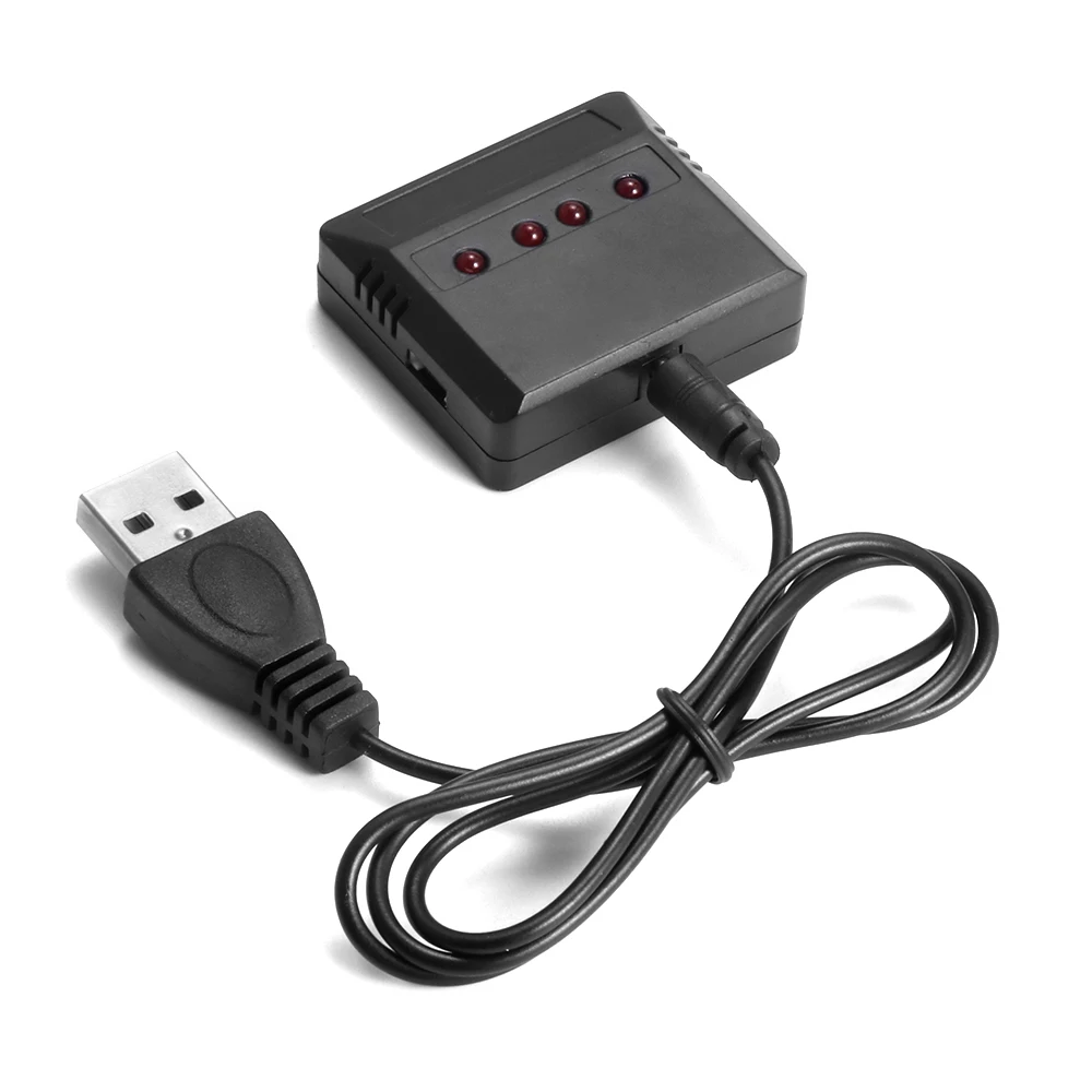 RC игрушки аксессуары 4 в 1 Зарядное устройство Дрон 3 7 V Lipo Батарея Вертолет