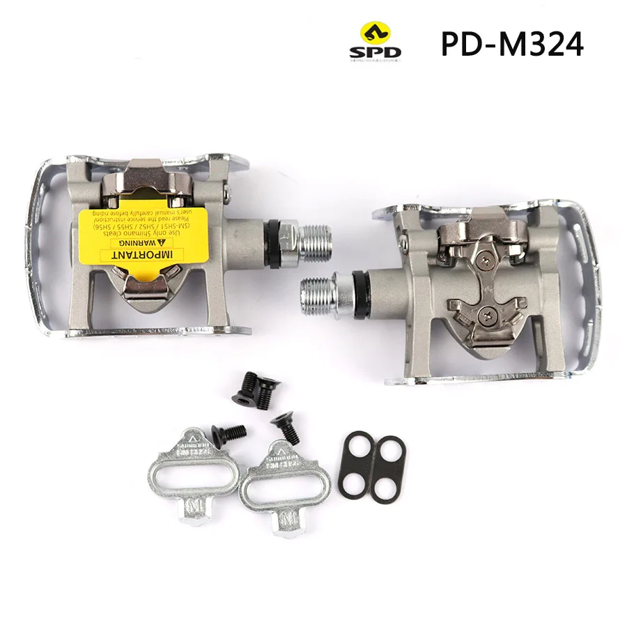 Shimano PD M324 PD-M324 педаль SPD MTB дорожный педали включает в себя шипы SM-SH56 набор горный велосипед педали запчасти