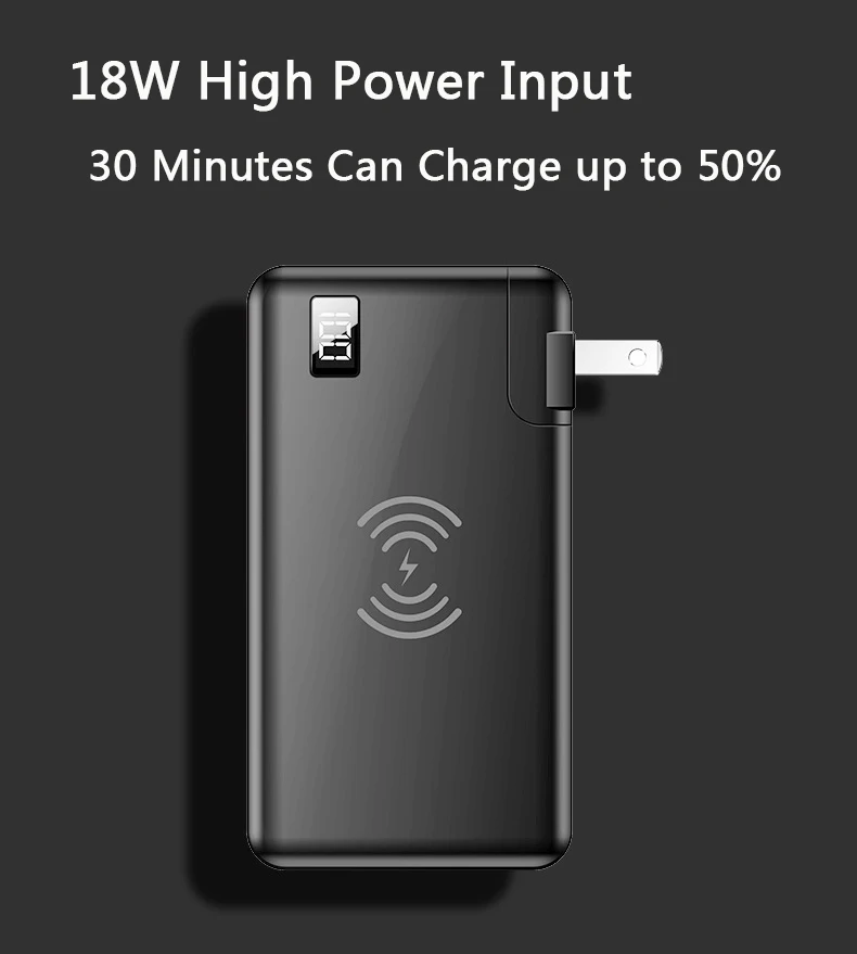 3 в 1 Беспроводное зарядное устройство usb type C power Bank реальная емкость 10000 мАч портативное зарядное устройство для мобильного телефона для iPhone Xiaomi