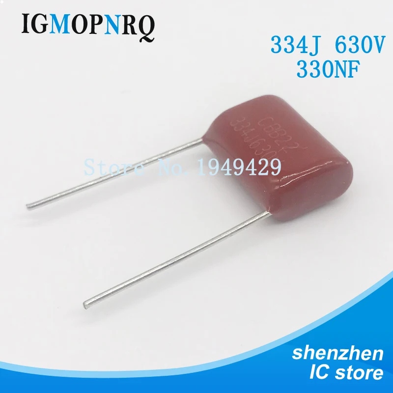 

10PCS/Lot 330nF 334 630V CBB Polypropylene Film Capacitor Pitch 15mm 334 330nF 630V NEW