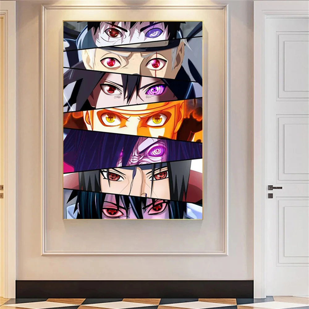 

Classic anime Art Poster And Prints Japanese Cartoon Wall Painting On Canvas Abstract eyes Artwork Decor For Living Kids Room