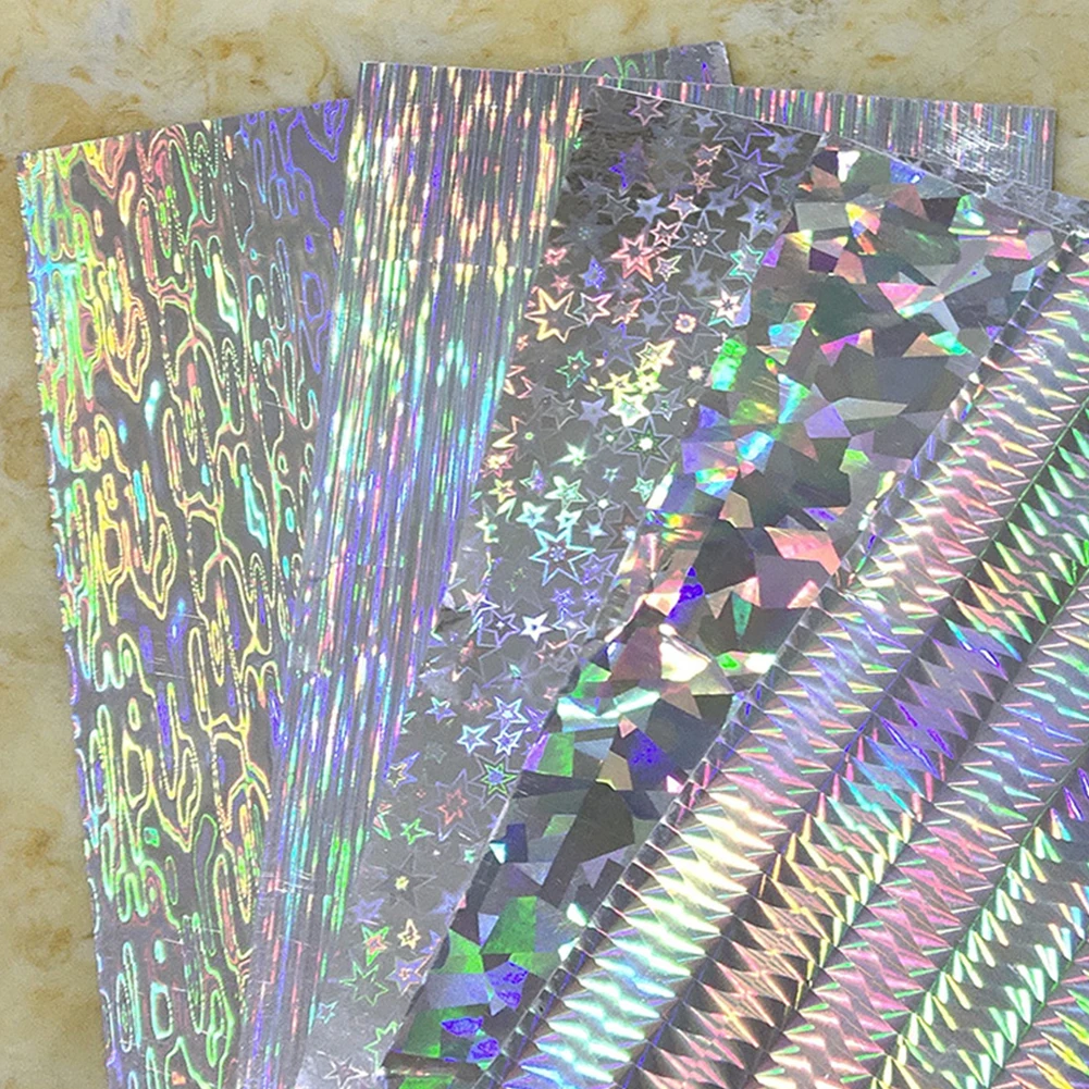 Голографическая клейкая лента с геометрическим узором 10 шт. наклейка для