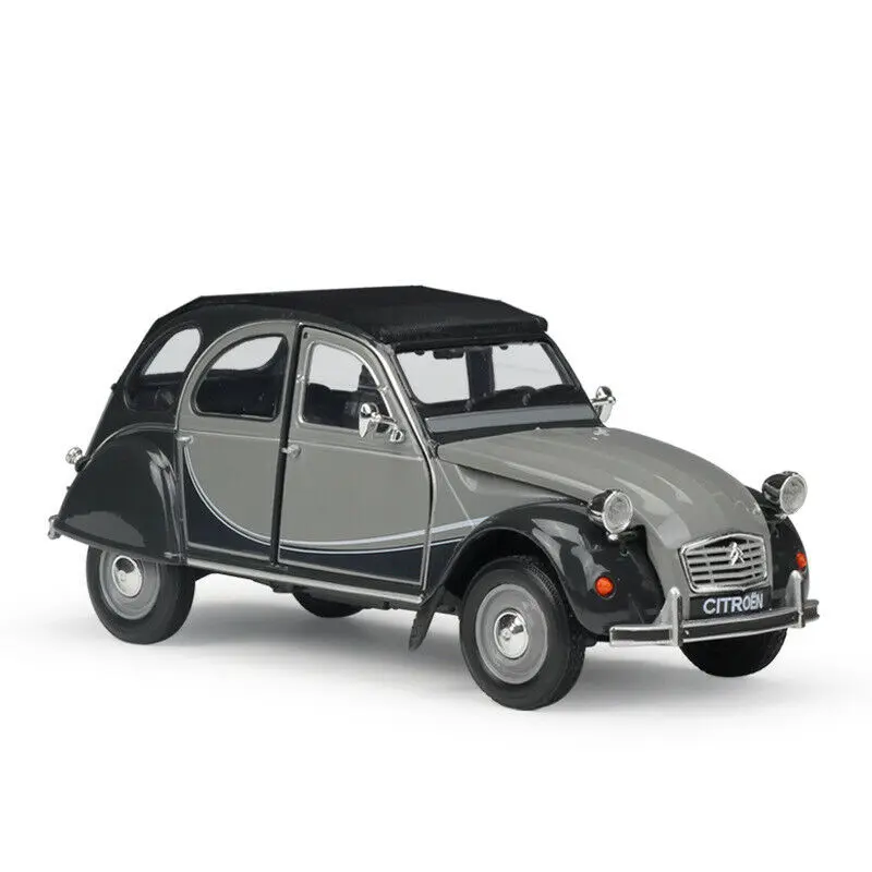 Welly 1:24 Citroen 2CV 6 Charleston литая под давлением модель спортивный гоночный автомобиль Транспортное средство Новое в коробке - Цвет: Серый