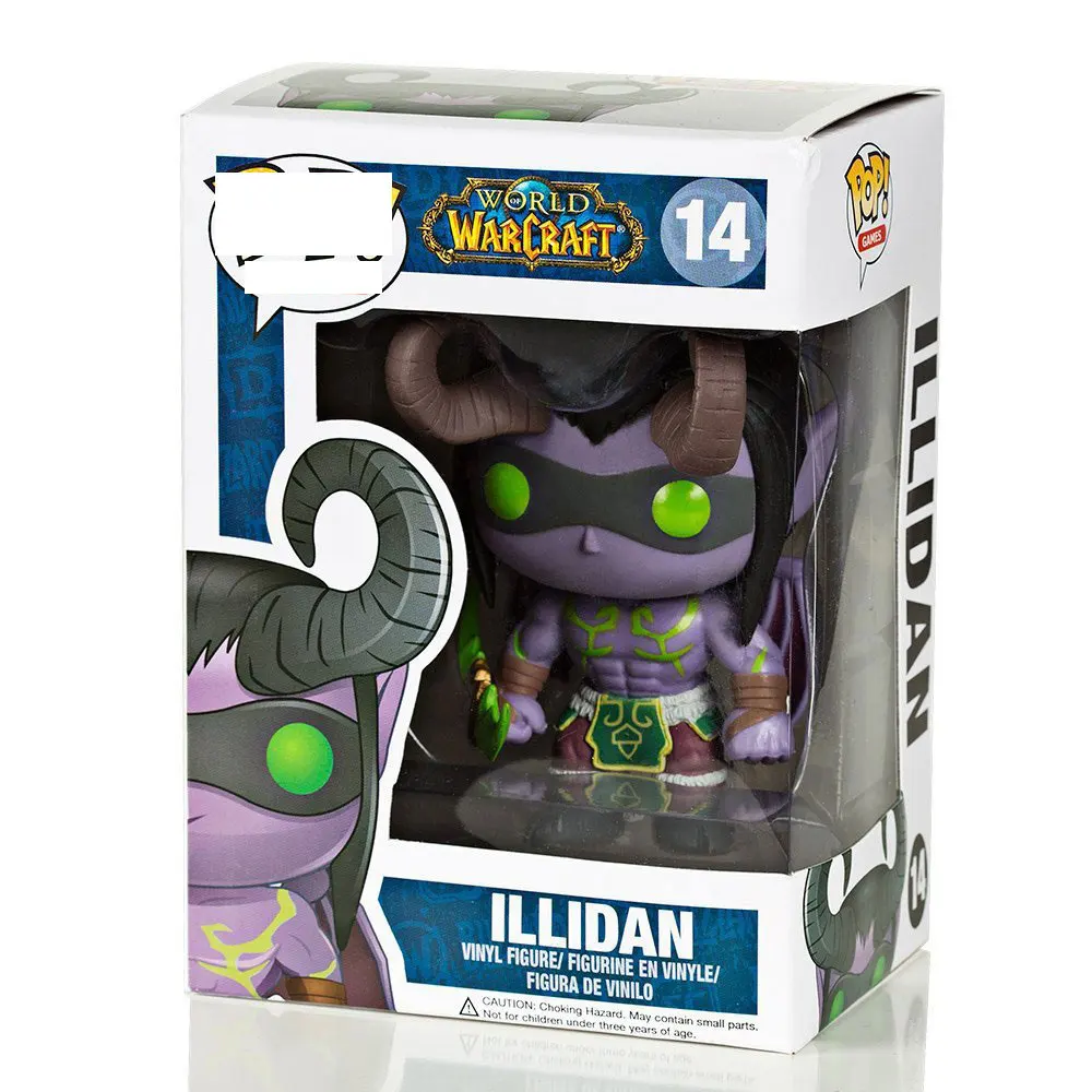 10 см Demon Hunter Illidan Stormrage Аниме Фигурка Q версия ПВХ Фигурки игрушки Коллекционная